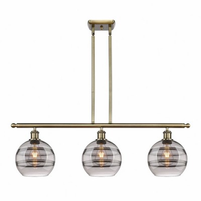 Rochester - 3 Light Stem Hung Island In Industrial Style-10.38 Inches Tall and 36 Inches Wide