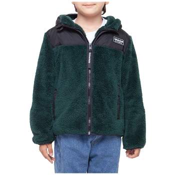 Rokka&Rolla Boy's Faux Shearling Jacket Fleece Hooded Coat
