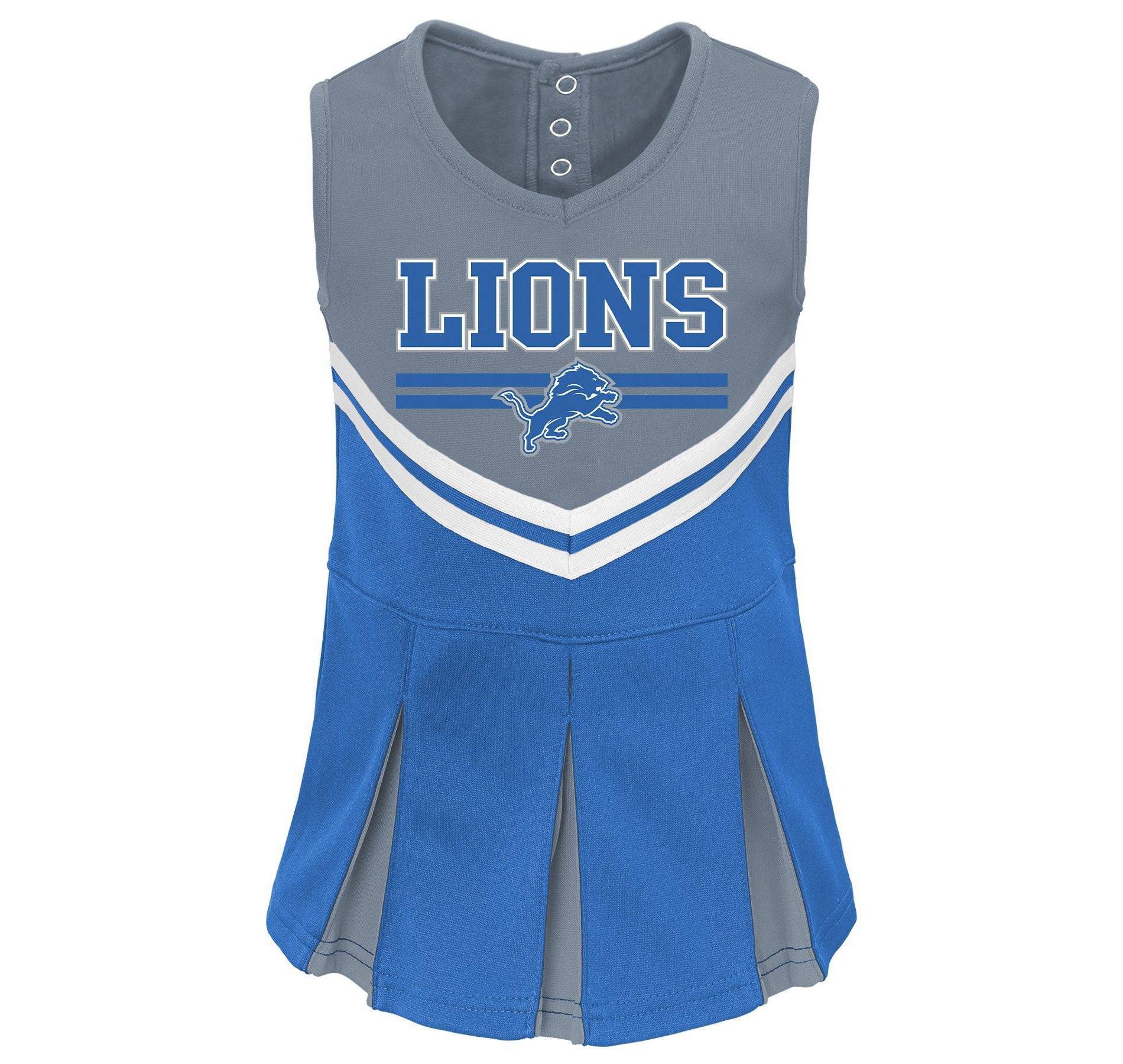 NFL Detroit Lions Toddler Girls' Cheer Set - 4T