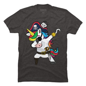 Men's Design By Humans Dabbing Dance Pirate Unicorn Gifts Funny Halloween Costume Gift By lukesstore T-Shirt - 1 of 4