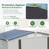 MOEPISY 6ft X 3.5ft Metal Storage Shed, Tool Shed With Peaked Roof Waterproof With Clear Window - 2 of 4