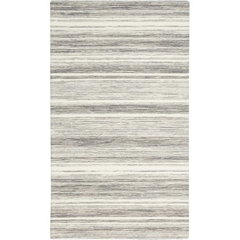 Nicole Curtis Lake Abstract Stripe Jacquard Woven Non-skid Accent Rug ...