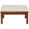 vidaXL Footrest  Solid Acacia Wood, Polyester Medium Modular - 3 of 4