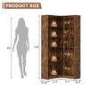 Corner Bookshelf, 71.8'' Farmhouse Corner Bookcase, L-Shaped Bookshelf Large Bookcase, 5 Tier Display Shelf Heavy - 2 of 4
