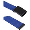 Unique Bargains Neutral Canvas No Holes Slide Buckle Adjustable Waist Belt 1 Pc - 3 of 4