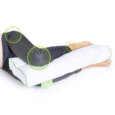 White Hypoallergenic Polyester Rectangular Knee Pillow
