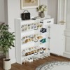 RISOKEYS Shoe Storage Cabinet with 3 Flip Drawers,Freestanding Shoe Organizer,Rack Cabinet with Small Drawer and Cabinet for Entryway,Hallway - 2 of 4