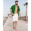LA LEELA Mens Short Sleeve Button Down Solid Casual Camp Business Vacation Beach Collared Shirt for Men Summer Work Shirts with Pocket - 2 of 4