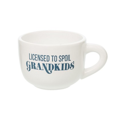 Totalee Gift Spoil Grandkids Cappuccino Mug Ceramic White 24 oz