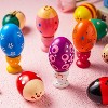 Joyfy 12 Pcs 3" Wooden Easter Eggs Shakers Musical Toys for Kids, Easter Gifts, Basket Stuffers, Easter Party Favors - 4 of 4