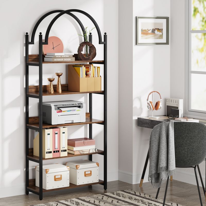 Tribesigns 72" Modern Open Arched Bookshelf, 3 of 9