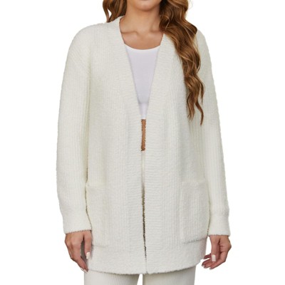Snuggle Sac Women’s Open Front Cardigan with Pockets Soft Long Sleeve Knit Sweater for All Seasons