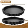 JUJABU Handmade 12'' Black Wooden Round Decorative Tray - For Coffee Table, Kitchen, Living Room Home Decor - 2 of 4
