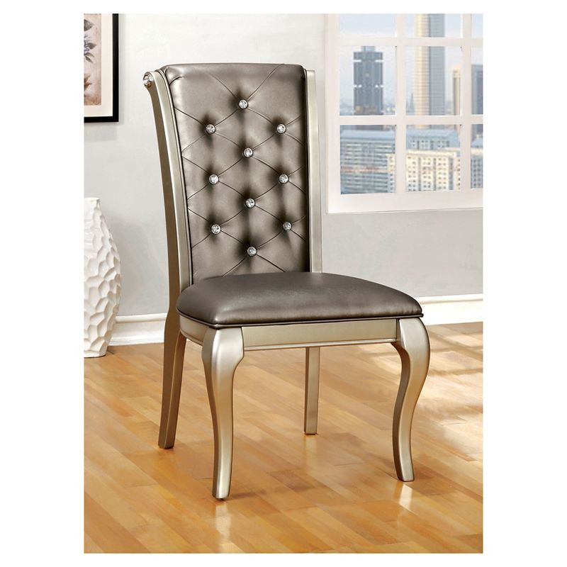 2pk Samantha Tufted Scrolled Back Side Dining Chair - HOMES: Inside + Out, 3 of 5