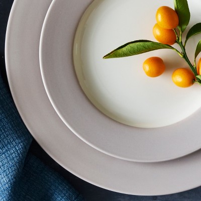 Sand and White Ceramic 4-Piece Matte Breakfast Set