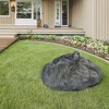Gardenised Decorative Outdoor Weather-Resistant Artistic Artificial Faux Stone Rock, Garden Patio Granite Grey Fiberglass Stone - 3 of 4