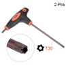 Unique Bargains Tamper Proof Long Arm Torx Star Head Metric T-Shape Wrenches 2 Pcs - 3 of 4