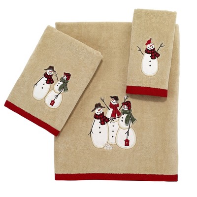 Avanti Linens Snowmen Gathering 3 Pc Set Tan - Tan