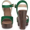 Perphy Women's Platform Buckle Ankle Strap Chunky High Heels Sandals - 2 of 3