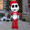 Gemmy Christmas Inflatable Jack Skellington in Red Suit with Spider Snowflake, 5.5 ft Tall, Multi - 2 of 4