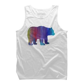 Adult Design By Humans Rainbow Watercolor Artistic Bear By Maryedenoa Tank Top
