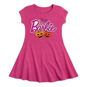 Girls' - Barbie - Halloween Barbie Fit & Flair Cap Sleeve Dress - 1 of 2