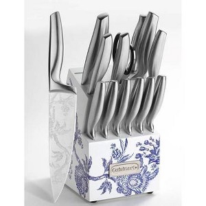 Cuisinart Caskata 15pc German Stainless Steel Cutlery Block Set - Floral Landscape: High Carbon Blades, Forged Construction - 1 of 4