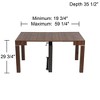 55 Downing Street Warhol Modern Distressed Walnut Wood Rectangular Dining Table 59 1/4" x 35 1/2" Brown 2-Leaf Extension for Spaces Living Room Dining - 4 of 4
