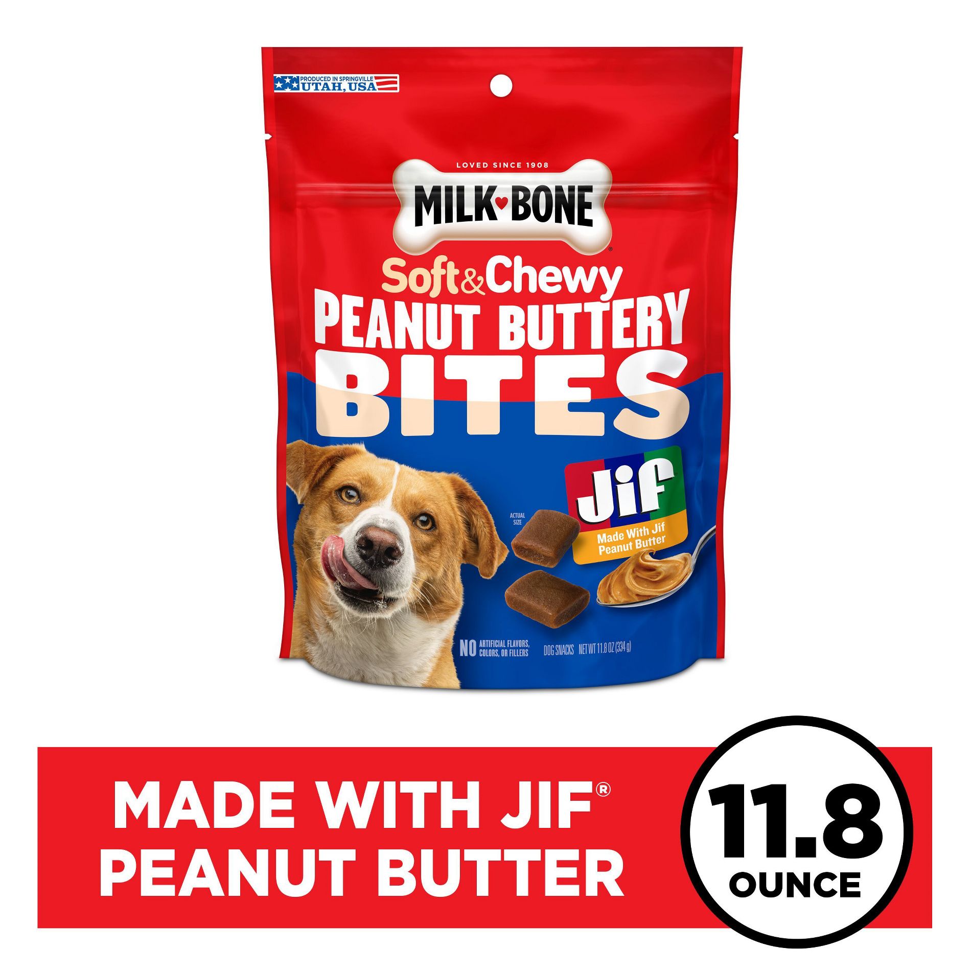 Milk-Bone Jif Peanut Butter Soft Dog Treats - 11.8oz