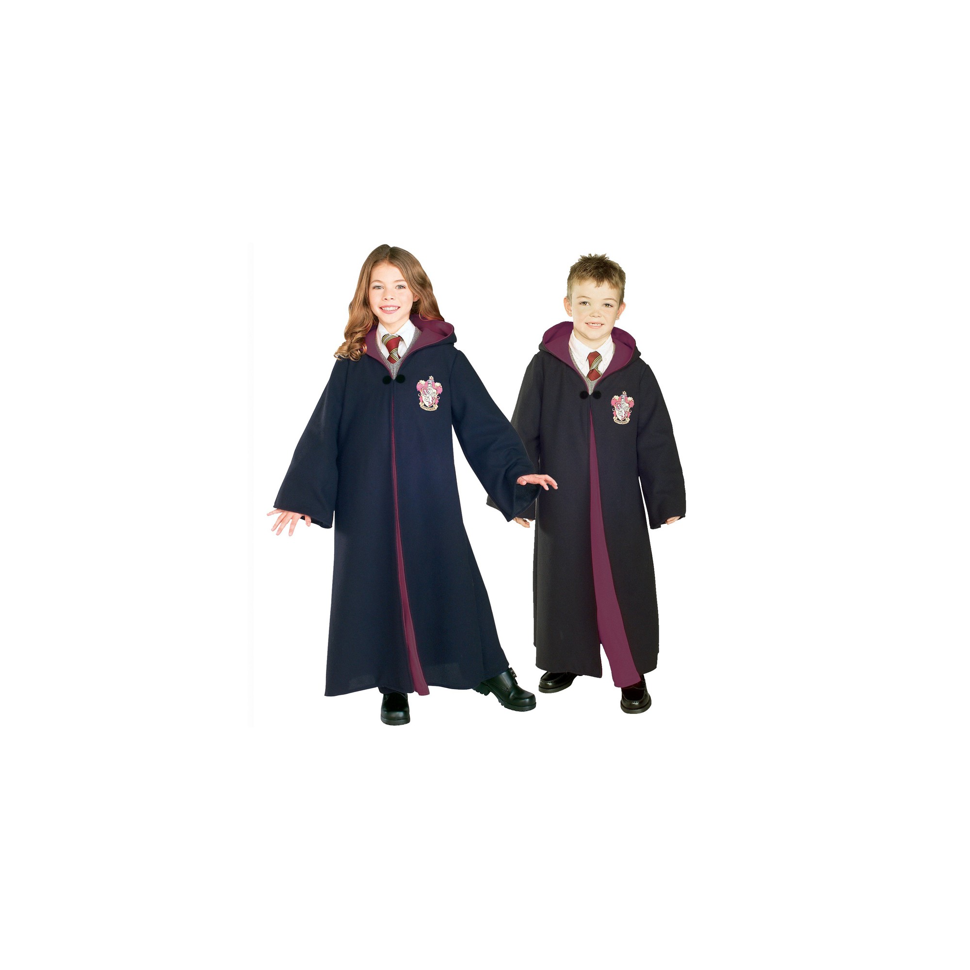 Halloween Harry Potter Kids' Gryffindor Robe Deluxe Costume - Large, Adult Unisex, Size: Large(10-12), Black/White