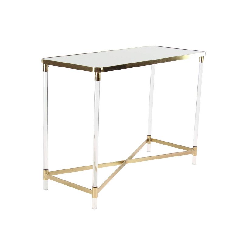 Modern Acrylic Console Table Gold - Olivia &#38; May, 4 of 7