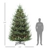 9 ft Artificial Christmas Tree, Prelit Christmas Tree with 300 LED Lights, 1939 Branch Tips and Wide Metal Base - 3 of 4