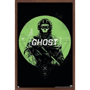 Trends International Call of Duty: Modern Warfare 2 - Ghost Emblem Framed Wall Poster Prints - 1 of 4
