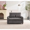 LOVMOR Single/Two Pull Out Sleeper Chair Bed, Convertible Futon Sofa Chair Bed, Sofa Couch Bed with USB Ports, Pillow, Cup Holders, Side Pockets - 3 of 4