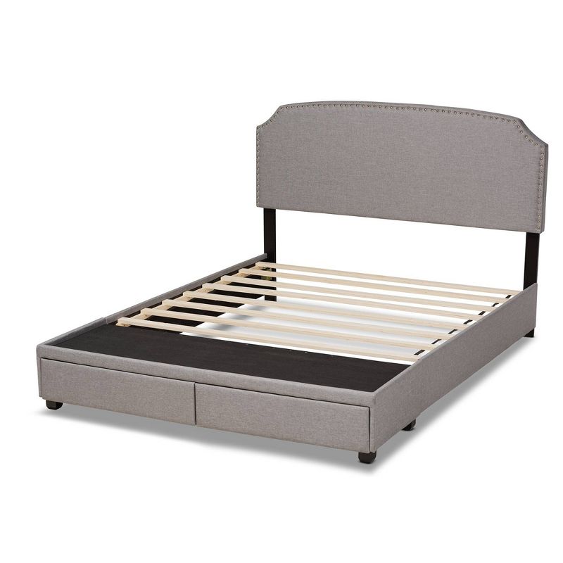 2 Larese Fabric Upholstered Drawer Platform Storage Bed - Baxton Studio, 5 of 14