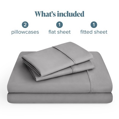 Queen Light Grey Ultra-Soft Microfiber Deep Pocket Sheet Set