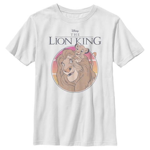 Boy's Lion King Mufasa And Young Simba T-shirt - White - X Small : Target