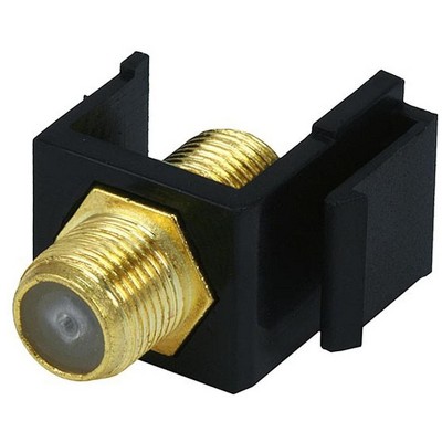 Monoprice Modular F-Type Female Coupler Keystone Jack - Black