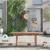 Amazonia Rio 7pc Solid Teak 100% FSC Oval Patio Dining Set Black - 4 of 4