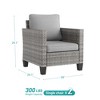 Sonkuki 2PCS Patio Single Sofas Outdoor Wicker Rattan Furniture Set w/ Soft Cushions for Garden Yard Porch - 2 of 4