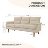 XIZZI 3 Seater Sofa Couch with Deep Seats, Modern Upholstered Sofa with Armrests, Comfy Couches for Living Room, Bedroom and Office - 3 of 4