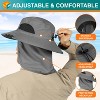 SUN CUBE Fishing Hat for Men with UV Sun Protection Wide Brim, Face Cover, Neck Flap - Hiking Safari Outdoor UPF50+ - 4 of 4