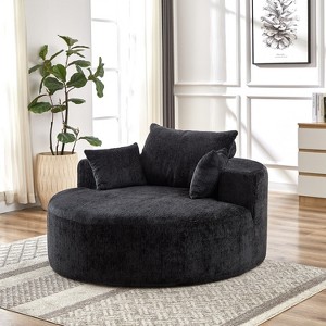 MAYEERTY 55" Chenille Single Sofa (No Assembly) for Living Room/Bedroom/Projection Room - 1 of 4