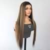 Jessie's Wig 30 Inch Straight Wig Synthetic Hair 13x3.5 Lace Wigs Brown Color With Honey Blonde Highlights 1 Pc/Pack - 3 of 4