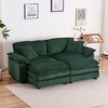 84.6" Convertible Sectional Sofas Corduroy 2-Seater Sofa with 2 Ottomans, 2 Back Pillows & 2 Toss Pillows ¨C Deep Seat Couch for Living Room - 4 of 4
