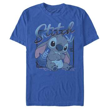 Men's Lilo & Stitch Silly Black Glasses T-shirt - Black - Medium : Target