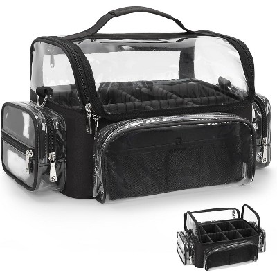 Makeup Brush Bag Extra Large Makeup Brush Case with 4 small bags Professional Makeup Artist Brush Holder Stand Up Organizer