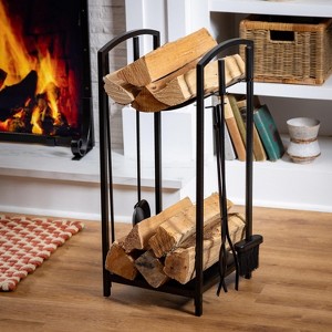 Plow & Hearth 5 Piece Hand Forged Iron Fireplace Tool Set 30