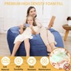 Giant 4ft Bean Bag Chair with High-Rebound Memory Foam, Plush Dutch Velvet Cover, Soft Foam-Filled Lazy Sofa for Kids & Adults - 3 of 4
