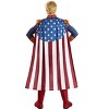 HalloweenCostumes.com Adult Homelander Costume | Men's The Boys Vought Supe Blue Superhero Uniform Jumpsuit w/ Flag Cape & Eagle Epaulets - 3 of 4